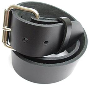 img 1 attached to Mens Heavy Black Leather WideNew Men's Accessories