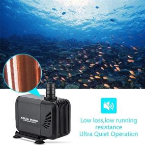 img 1 attached to 🌊 Allnice Submersible Water Pump 880GPH - Quiet Outdoor Fountain Pump with 6.5ft Power Cord and 3 Nozzles for Aquarium, Pond, Fish Tank