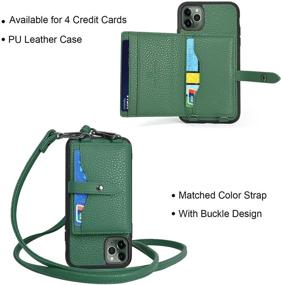 img 3 attached to 📱 JM JUST MUST iPhone 11 Pro Wallet Case with Crossbody Strap, Credit Card Holder, and Leather Protective Cover - 5.8 inch