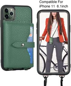 img 1 attached to 📱 JM JUST MUST iPhone 11 Pro Wallet Case with Crossbody Strap, Credit Card Holder, and Leather Protective Cover - 5.8 inch