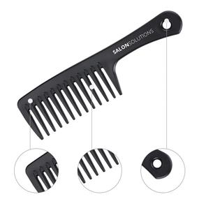 img 2 attached to Effortless Detangling with SALONSOLUTIONS Wide-Tooth Detangling Comb - Extra-Large Size (1PC, Black)