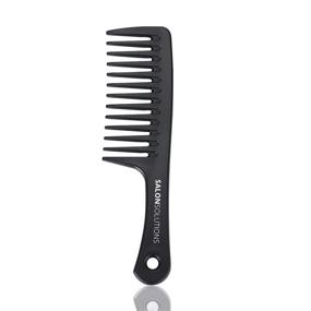 img 4 attached to Effortless Detangling with SALONSOLUTIONS Wide-Tooth Detangling Comb - Extra-Large Size (1PC, Black)