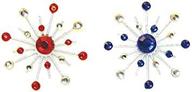 🎇 enhance your crafts with karen foster design sparkle burst brads embellishments in 6 red and blue logo