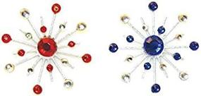 img 4 attached to 🎇 Enhance your crafts with Karen Foster Design Sparkle Burst Brads Embellishments in 6 Red and Blue