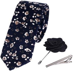 img 3 attached to 🌺 Cotton Floral Printed Stainless Accessories for Men - iHomor