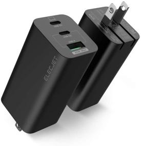img 4 attached to 💡 65W ELECJET USB C Fast Charger - Pocket-Sized PD GaN Wall Charger for MacBook 13, iPhone 12, iPad Pro - Compatible with MacBook 60W, Dell Lenovo 65 Watt Laptop, Samsung 45W USBC Super Fast Charger