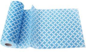 img 1 attached to JEBBLAS Reusable Cleaning Towels - Disposable Cleaning Wipes Dish Cloths, Handy Quick-Dry Towels 50 Count/Roll (Blue & Green)