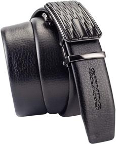 img 3 attached to 🔥 Premium SZXDS Leather Automatic Ratchet Adjustable Men's Accessories - Unparalleled Style & Versatility