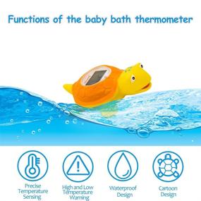 img 3 attached to Doli Yearning Baby Bath Thermometer - Room Temperature Gauge (Fahrenheit & Celsius) - Yellow Turtle Design - Kids Bathroom Safety Essential - Bath Toy