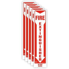 img 4 attached to Fire Extinguisher Sign Vertical Adhesive