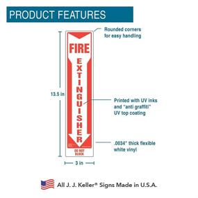 img 2 attached to Fire Extinguisher Sign Vertical Adhesive
