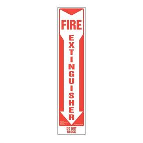 img 3 attached to Fire Extinguisher Sign Vertical Adhesive
