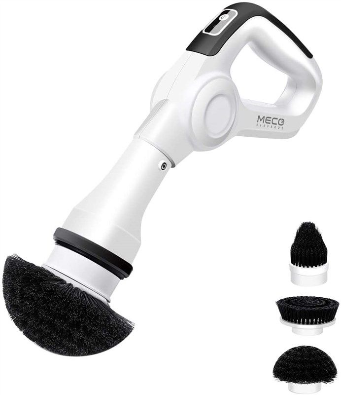 meco electric scrubber rechargeable replaceable 로고
