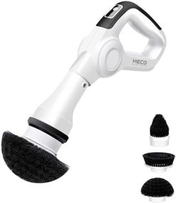 img 4 attached to MECO Electric Spin Scrubber: High Rotation Cordless Handheld Power Scrubber for Tub, Tile, Floor, Sink, Wall, Window - Rechargeable & Replaceable Brush Heads