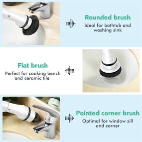 img 1 attached to MECO Electric Spin Scrubber: High Rotation Cordless Handheld Power Scrubber for Tub, Tile, Floor, Sink, Wall, Window - Rechargeable & Replaceable Brush Heads