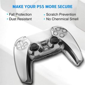 img 2 attached to 🎮 DLseego PS5 Clear Cover Skin Case – Compatible with Sony PlayStation 5, Newest Version – Transparent Hard PC Cover with Anti-Slip Features