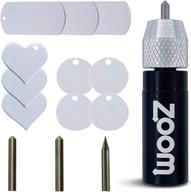 🔧 cameo 4 etching/engraving tool kit - 3-in-1 precision, normal, and blunt tips with metal stamping blanks for use in silhouette cameo 4, cameo 4 pro, and cameo 4 plus by zoom precision logo