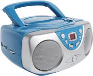 meet the sylvania srcd243: a powerful portable cd player with am/fm radio and boombox in blue logo