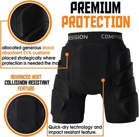 img 3 attached to 👖 Black Shinestone Detachable Pants with Protective Padded Shorts