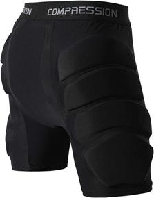 img 4 attached to 👖 Black Shinestone Detachable Pants with Protective Padded Shorts