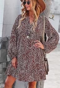 img 1 attached to IRACHEU Womens Sleeve Dresses Bohemian Women's Clothing and Dresses