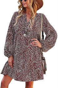 img 4 attached to IRACHEU Womens Sleeve Dresses Bohemian Women's Clothing and Dresses