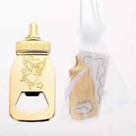 🍼 angel pattern baby bottle opener: unique baby shower favors, gifts, decorations, and souvenirs for guests - 24pcs logo