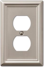 img 4 attached to Amerelle 149DBN Chelsea Wallplate - Brushed Nickel Steel, 1-Pack - 1 Duplex Outlet Design