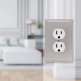 img 2 attached to Amerelle 149DBN Chelsea Wallplate - Brushed Nickel Steel, 1-Pack - 1 Duplex Outlet Design