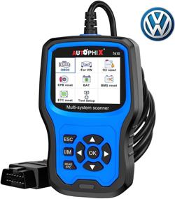 img 4 attached to Enhanced AP7610 Full-Systems Diagnostic Scanner for VW Audi Skoda Seat All Series, with Transmission EPB ABS SRS DPF TPMS Check Engine Oil Service & Brake Pad Reset Tool - New Version