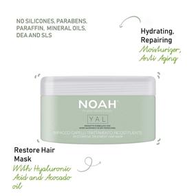 img 3 attached to 🧴 NOAH YAL Hair Mask with Hyaluronic Acid and Avocado Oil - Hydrating, Anti Aging, Repairing Hair Moisturizer - Sulphate Free, 6.76 fl.oz