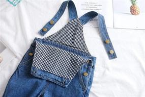 img 1 attached to Adorable KIDSCOOL SPACE Baby Boy Girl Jean Overalls: Trendy Toddler Ripped Denim Workwear