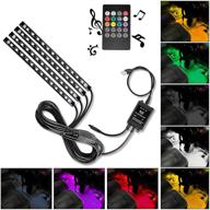 🚗 nilight tr-12: 4pcs 48 leds usb multicolor music car strip light kit, 5v dc interior lights for under dash lighting. sound active function, wireless remote control included. logo