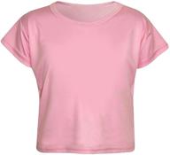 👚 loxdonz girls basic dance crop top kids plain short sleeve tee for enhanced seo логотип