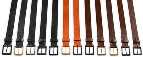 img 1 attached to Gritty Bull Buffalo Leather Buckle Men's Accessories in Belts