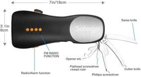 img 2 attached to 🔦 Safergo 9-в-1 Многофункциональная экстренная ручная кривошипная радиостанция FM, светодиодный фонарь, сигнализация, набор инструментов типа швейцарский нож, мобильная перезаряжаемая энергобанка для сотовых телефонов