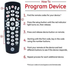 img 1 attached to Универсальный пульт ДУ GE (черный) для Samsung, Vizio, LG, Sony, Sharp, Roku, Apple TV, TCL, Panasonic, Smart TVs, проигрывателей потокового вещания, Blu-ray-плееров, DVD-плееров - совместимость с 4 устройствами (модель: 34708)