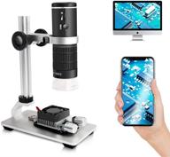 🔬 cainda wifi digital microscope for iphone android phone mac windows - hd 1080p video recording, 50-1000x magnification, wireless portable microscope with adjustable metal stand and carrying bag logo