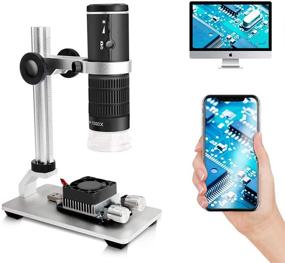 img 4 attached to 🔬 Cainda WiFi Digital Microscope for iPhone Android Phone Mac Windows - HD 1080P Video Recording, 50-1000X Magnification, Wireless Portable Microscope with Adjustable Metal Stand and Carrying Bag