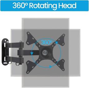 img 2 attached to 10-37 inch TV Wall Mount Bracket: 180° Adjustable Articulating Arms, VESA 200x200mm, 44lbs Capacity