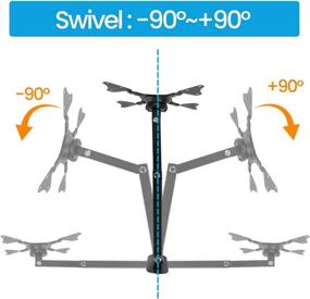 img 3 attached to 10-37 inch TV Wall Mount Bracket: 180° Adjustable Articulating Arms, VESA 200x200mm, 44lbs Capacity