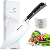 🔪 mad shark professional 8 inch chef knife with ultra-sharp blade, german military grade composite steel, ideal for kitchen vegetables, meat slicing, chopping, and cooking - high carbon stainless steel logo