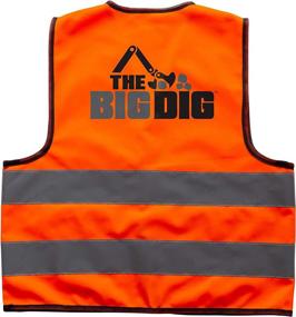 img 3 attached to 👷 High-Visibility Big Dig Safety Vest in Bright Orange for Enhanced Safety