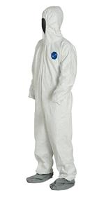 img 1 attached to Tyvek Hooded Coveralls in 2XL Size - Pack of 25 for Maximum Protection