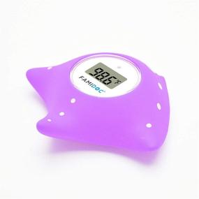 img 2 attached to Famidoc Baby Bath Thermometer With Room Thermometer New Upgraded Sensor Technology For Baby Bath Tub Floating Toy Thermometer (Purple)