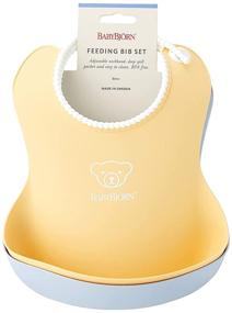 img 1 attached to 🍼 BABYBJÖRN Baby Bib, 2-Pack, Powder Yellow and Blue