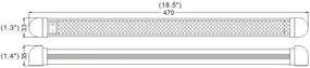 img 3 attached to 💡 Светильник Lightronic Compact на светодиодах длиной 18,5 дюйма для автодомов и коммерческих транспортных средств - 6000K холодный белый свет, поворот на 180°, переключатель, алюминиевый корпус - 2 шт.