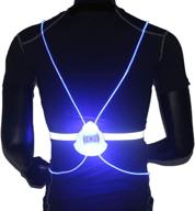 🌈 morebrave led reflective running light vest: safety gear with multicolored fiber optics light pipe, luminous sport vest for walking, cycling, running (women, men, kids) логотип