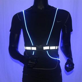 img 3 attached to 🌈 Morebrave LED Reflective Running Light Vest: Safety Gear with Multicolored Fiber Optics Light Pipe, Luminous Sport Vest for Walking, Cycling, Running (Women, Men, Kids)