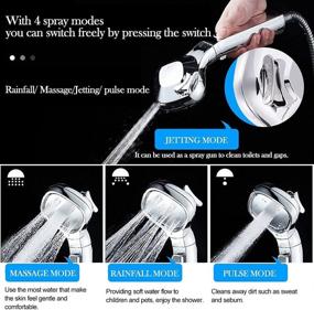 img 3 attached to ABHILWY Detachable Showerhead Accessories Drill Free Bath